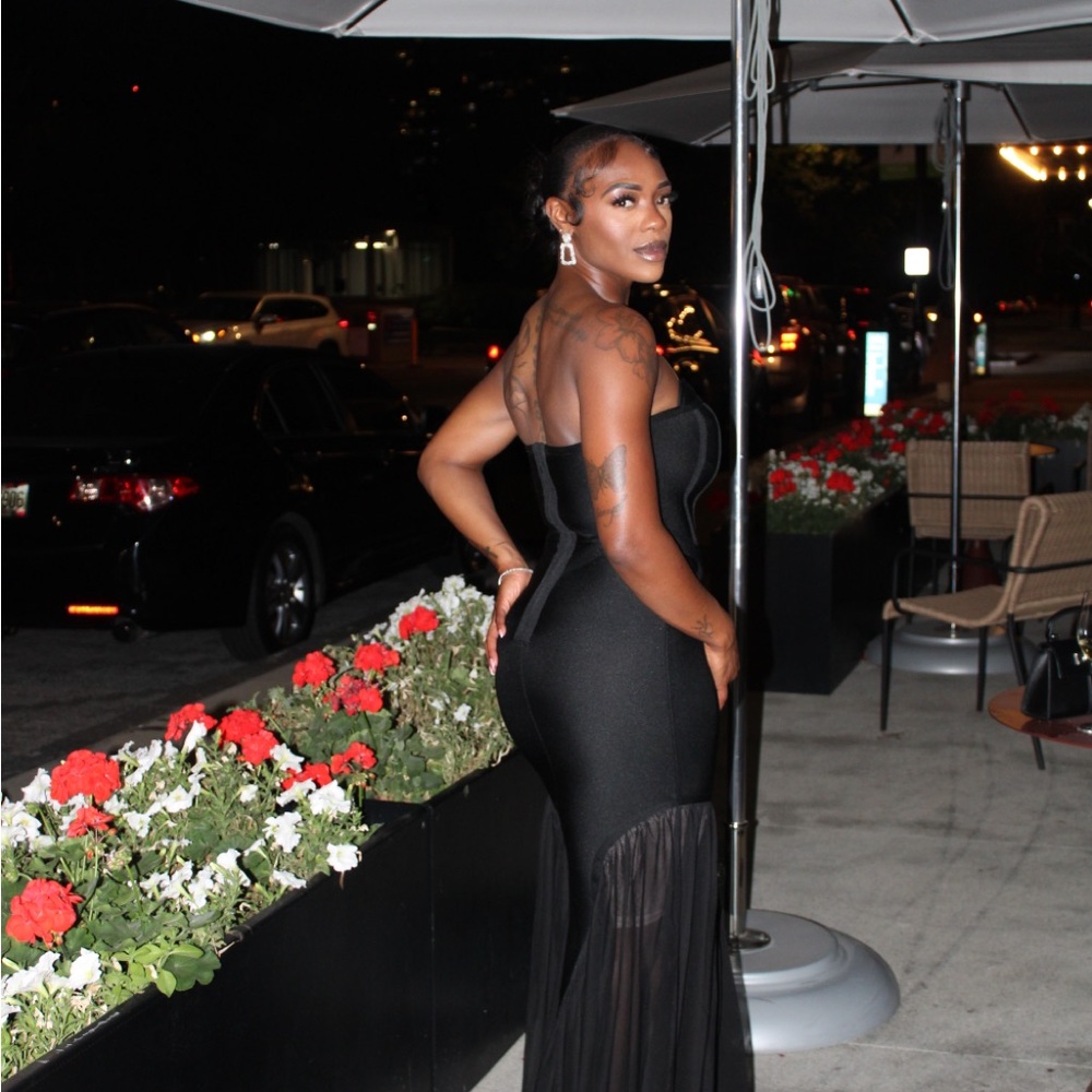 Fashion Nova Strapless Black Dress